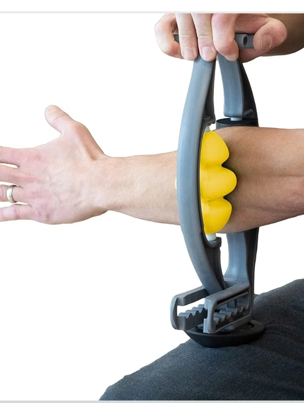 ROLFLEX Handheld Massage Roller - Yellow & Gray